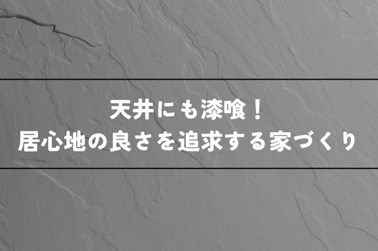 天井にも漆喰！居心地の良さを追求する家づくり
