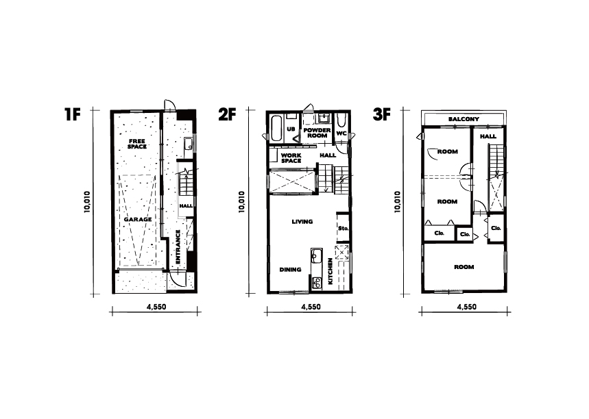 参考間取り図を見ながら自分たちの暮らしに変更が可能です。