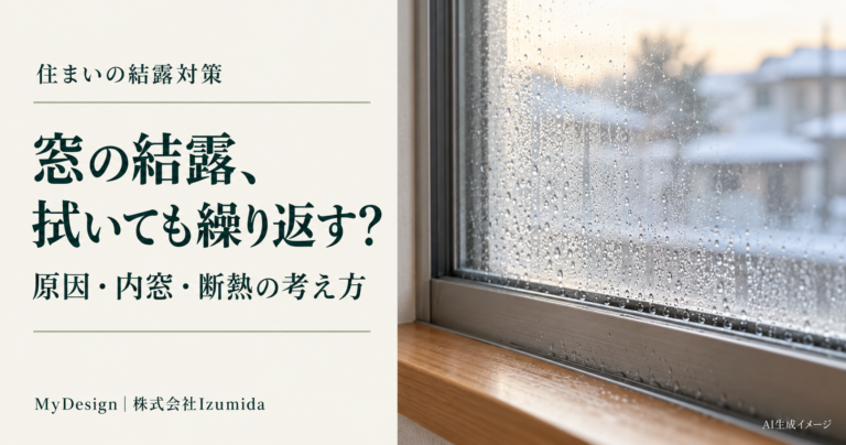 窓の結露対策｜拭いても繰り返す原因と内窓・断熱リフォームの考え方